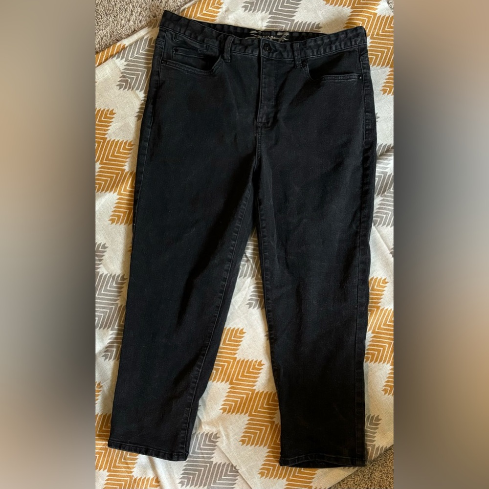 Seven7 Black Skinny Jeans Size 14 NWOT